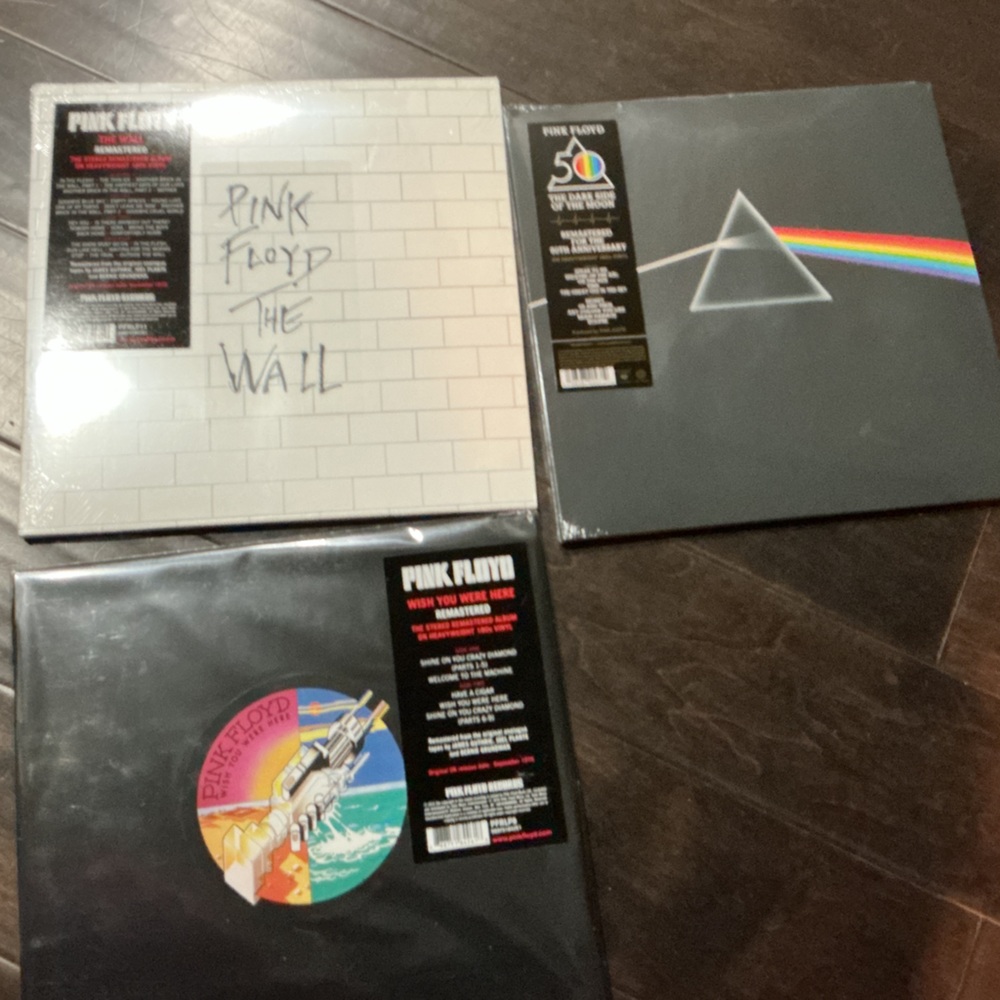 Pink Floyd Vinyl Record Lot (3) Black & White Albums | Classic Rock